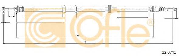 COFLE 120741 Трос, стоянкова гальмівна система