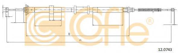 COFLE 120743 Трос, стоянкова гальмівна система