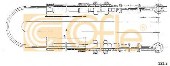 COFLE 1212 Трос, стоянкова гальмівна система