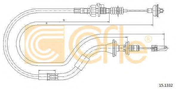 COFLE 151332 Трос, управління зчепленням