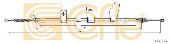 COFLE 170327 Трос, стоянкова гальмівна система