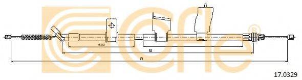 COFLE 170329 Трос, стоянкова гальмівна система