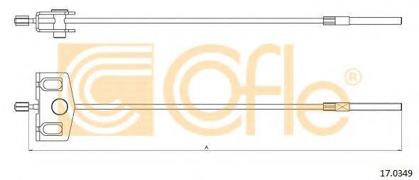 COFLE 170349 Трос, стоянкова гальмівна система
