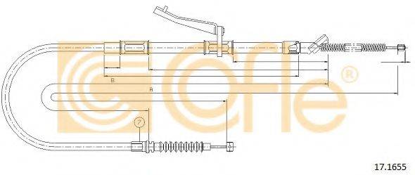 COFLE 171655 Трос, стоянкова гальмівна система