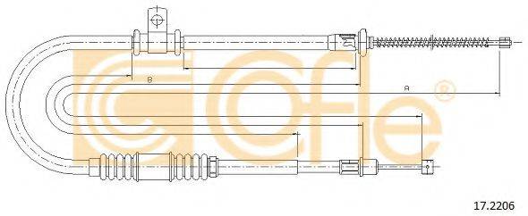 COFLE 172206 Трос, стоянкова гальмівна система