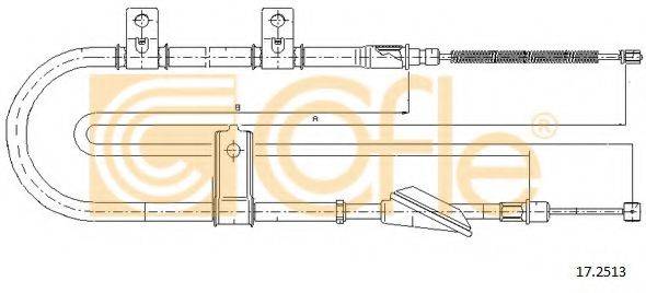 COFLE 172513 Трос, стоянкова гальмівна система
