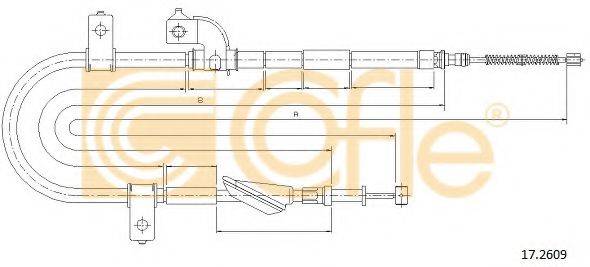 COFLE 172609 Трос, стоянкова гальмівна система