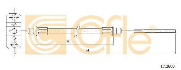 COFLE 172800 Трос, стоянкова гальмівна система