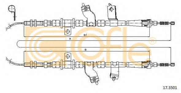 COFLE 173501 Трос, стоянкова гальмівна система