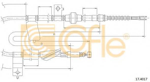 COFLE 174017 Трос, стоянкова гальмівна система