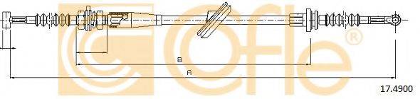 COFLE 174900 Трос, стоянкова гальмівна система