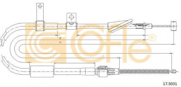 COFLE 175031 Трос, стоянкова гальмівна система