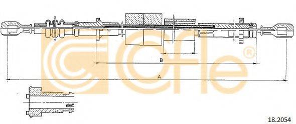 COFLE 182054 Трос, управління зчепленням