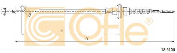 COFLE 186106 Трос, управління зчепленням