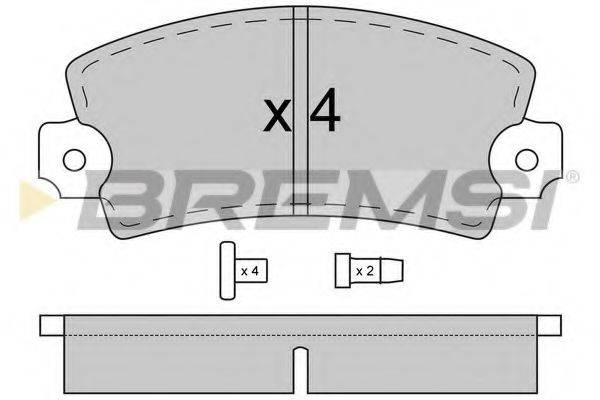 BREMSI BP2026 Комплект гальмівних колодок, дискове гальмо