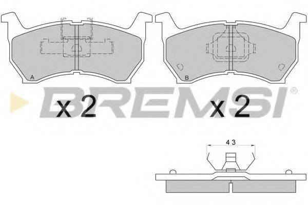 BREMSI BP2253 Комплект гальмівних колодок, дискове гальмо