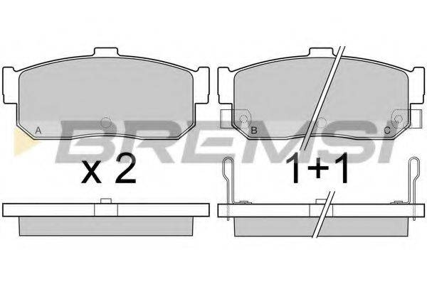 BREMSI BP2513 Комплект гальмівних колодок, дискове гальмо