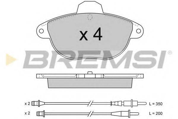 BREMSI BP2737 Комплект гальмівних колодок, дискове гальмо