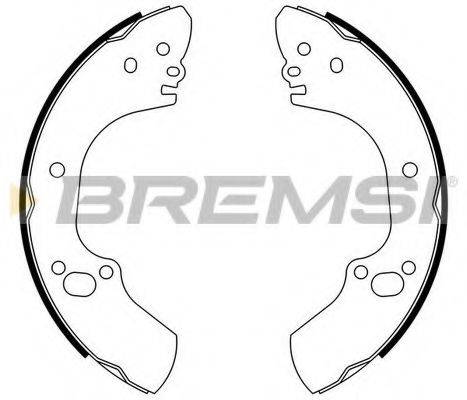 BREMSI GF0707 Комплект гальмівних колодок