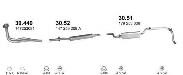 POLMO POLMO00857 Система випуску ОГ