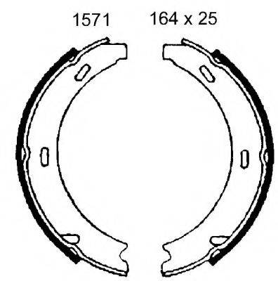 BSF 01571 Комплект гальмівних колодок, стоянкова гальмівна система