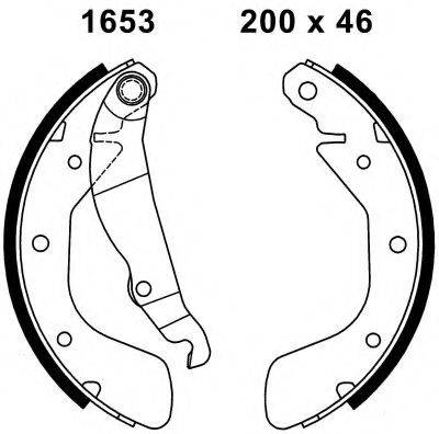 BSF 01653 Комплект гальмівних колодок
