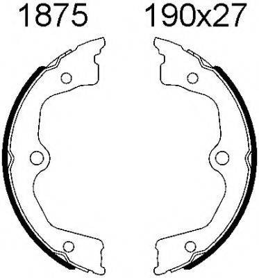 BSF 01875 Комплект гальмівних колодок, стоянкова гальмівна система