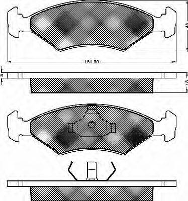 BSF 10274 Комплект гальмівних колодок, дискове гальмо