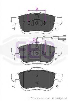 EEC BRP1793 Комплект гальмівних колодок, дискове гальмо