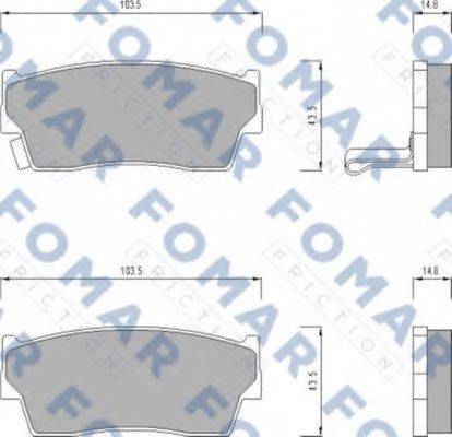 FOMAR FRICTION FO623781 Комплект гальмівних колодок, дискове гальмо