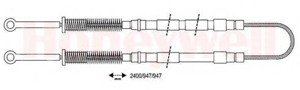 BENDIX 431247B Трос, стоянкова гальмівна система