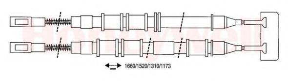 BENDIX 432982B Трос, стоянкова гальмівна система