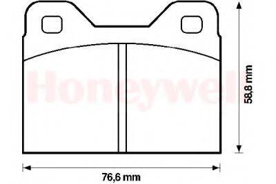 BENDIX 571222B Комплект гальмівних колодок, дискове гальмо
