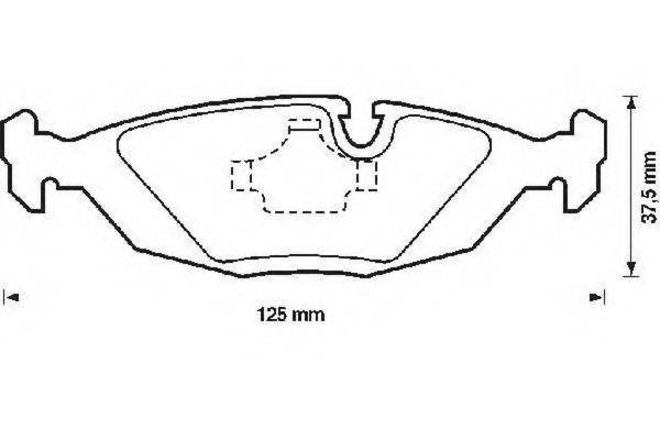 BENDIX 571300B Комплект гальмівних колодок, дискове гальмо