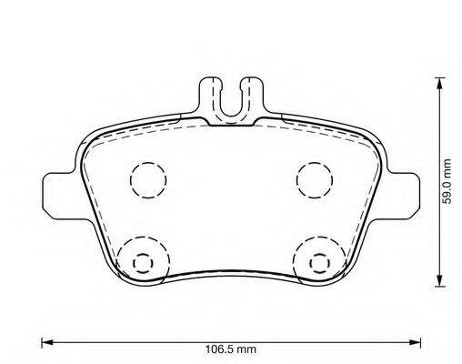 BENDIX 573370B Комплект гальмівних колодок, дискове гальмо