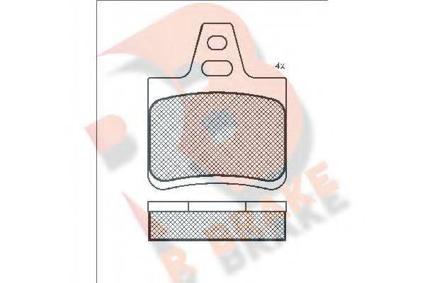 R BRAKE RB0812 Комплект гальмівних колодок, дискове гальмо