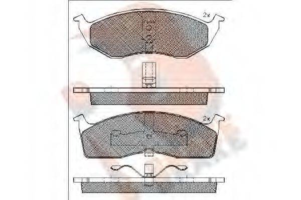 R BRAKE RB1113 Комплект гальмівних колодок, дискове гальмо