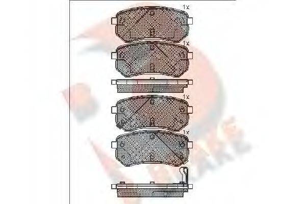 R BRAKE RB1710 Комплект гальмівних колодок, дискове гальмо