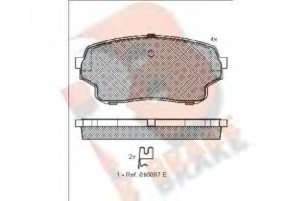 R BRAKE RB1715 Комплект гальмівних колодок, дискове гальмо