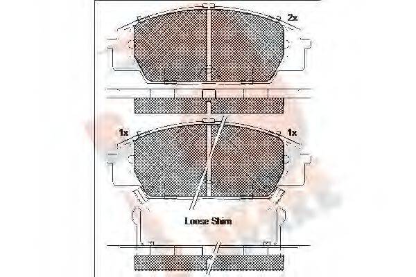 R BRAKE RB2179 Комплект гальмівних колодок, дискове гальмо