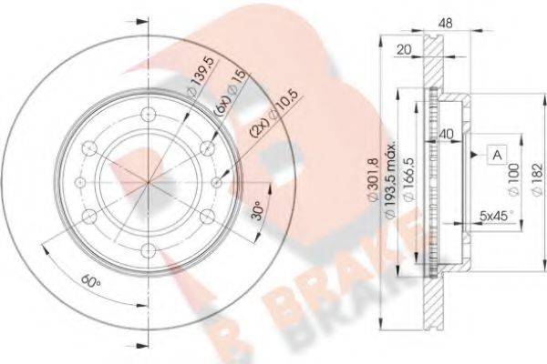 R BRAKE 78RBD26004 гальмівний диск