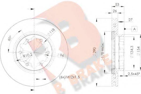 R BRAKE 78RBD26031 гальмівний диск