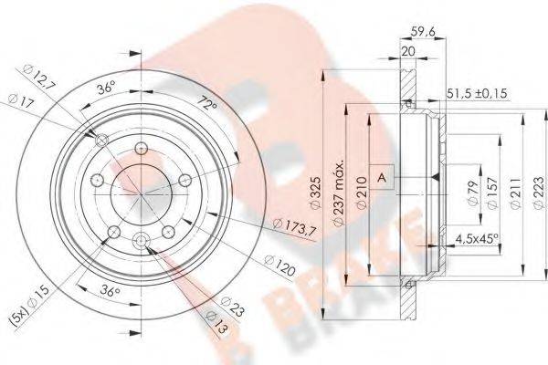 R BRAKE 78RBD27361 гальмівний диск