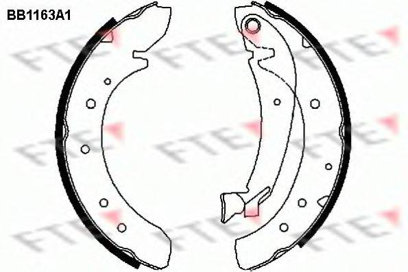 FTE BB1163A1 Комплект гальмівних колодок