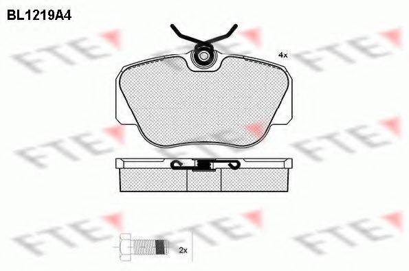 FTE BL1219A4 Комплект гальмівних колодок, дискове гальмо