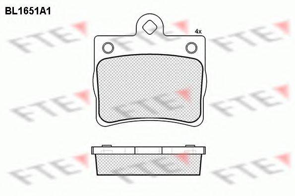 FTE BL1651A1 Комплект гальмівних колодок, дискове гальмо