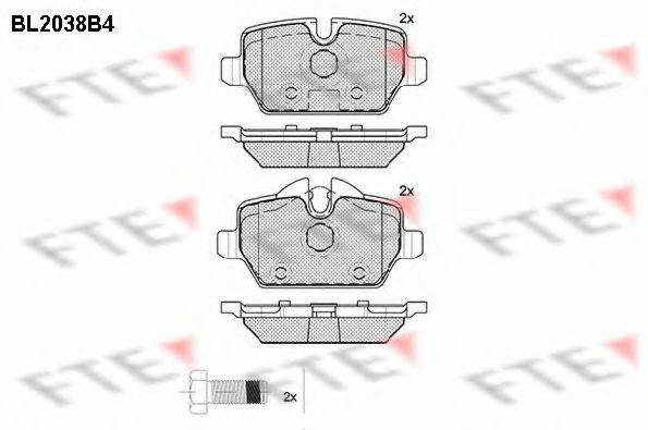 FTE BL2038B4 Комплект гальмівних колодок, дискове гальмо
