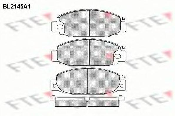 FTE BL2145A1 Комплект гальмівних колодок, дискове гальмо
