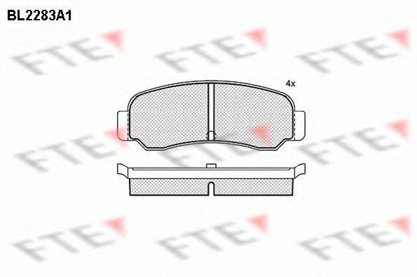 FTE BL2283A1 Комплект гальмівних колодок, дискове гальмо