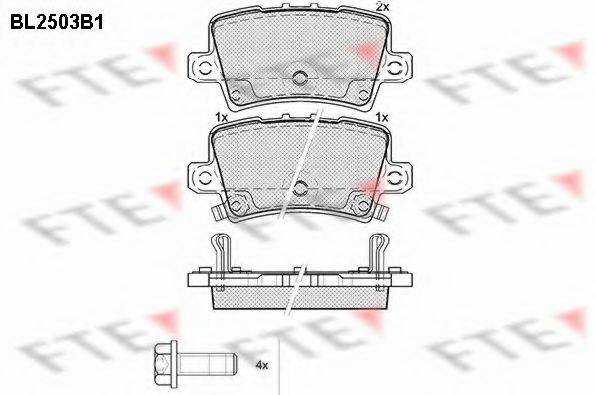 FTE BL2503B1 Комплект гальмівних колодок, дискове гальмо